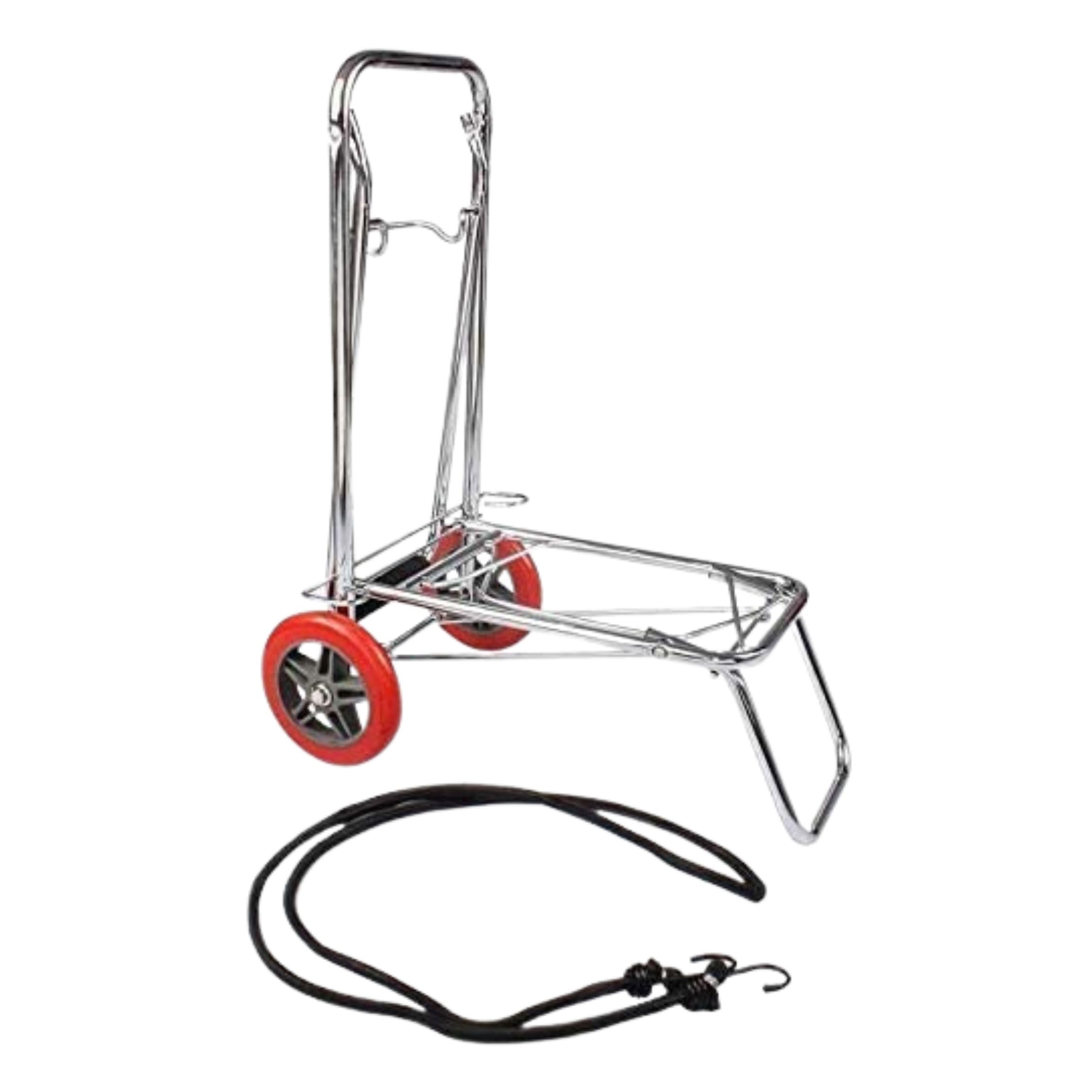 PINKACES Foldable 2‑Wheel Heavy‑Duty Stainless Steel Handheld Trolley Cart with Elastic Rope – Travel, Shopping, Luggage & Shifting Utility Cart for Lifting Heavy Weight-picture-21