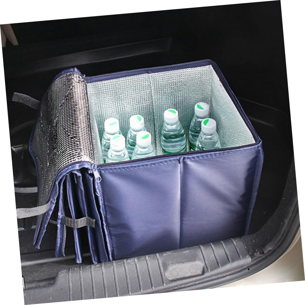 Organizer Bagagliaio Auto Pieghevole 4 Scomparti Pvc Nero | Capacità Ampia, Maniglie e Struttura Espandibile, per Tenere gli Oggetti in Ordine