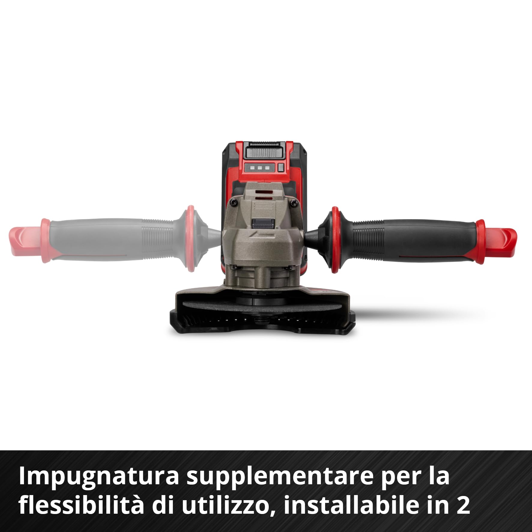 Einhell Smerigliatore angolare a batteria TE-AG 18/125-2 Li (1x 4,0 Ah) Power X-Change (18 V, 44 Nm, mandrino autoserrante da 33 mm, 20 livelli di coppia, incl. 2 batterie 4,0 Ah + caricabatterie)