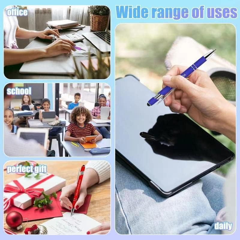 Miniatura 7 de 100 bolígrafos inspiradores a granel, bolígrafo motivacional con punta de lápiz capacitivo, bolígrafos de tinta divertidos, regalos inspiradores a