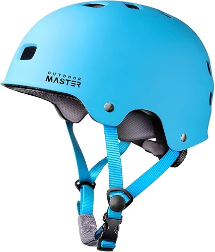 OutdoorMaster - Casco de patineta o bicicleta, con dos forros extraíbles y ventilación, para varios deportes, patinaje, patinaje en línea, para
