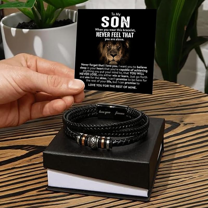 Pulsera para Hombre en Acero Inoxidable con Mensaje Inspirador miniatura 2