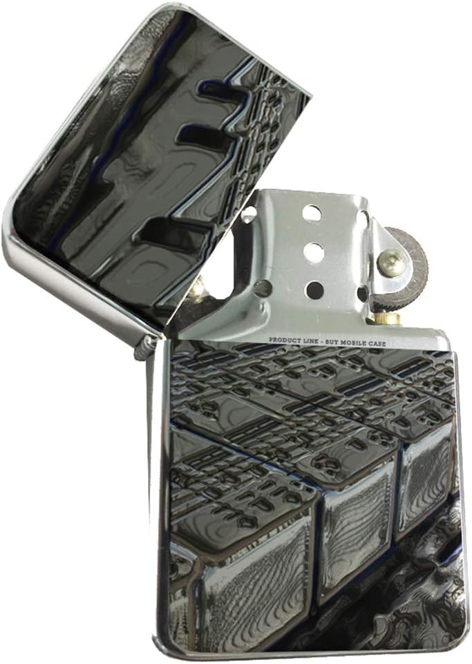Piano Sheet Music - Silver Lighter Windproof Flip-Top Refillable with tin Gift Box