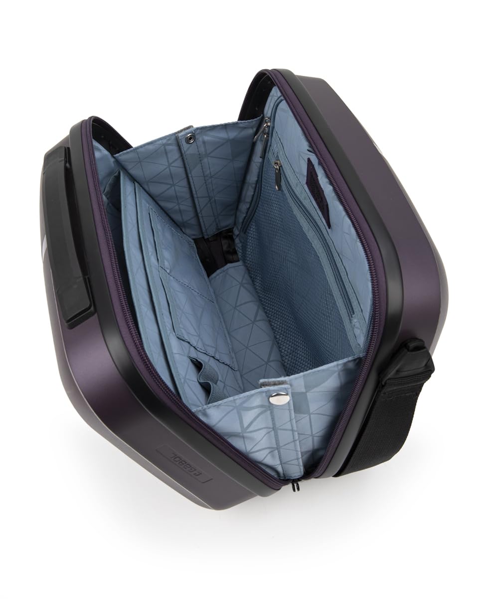 Gabol - Neceser de Viaje Rígido Brooklyn 35x27x17 cm - Peso 0,8kg con Capacidad 13,8L - Acople a Maleta y Correa Ajustable - Diseño Español en Polipropileno e Interior Reciclado RPET - Morado