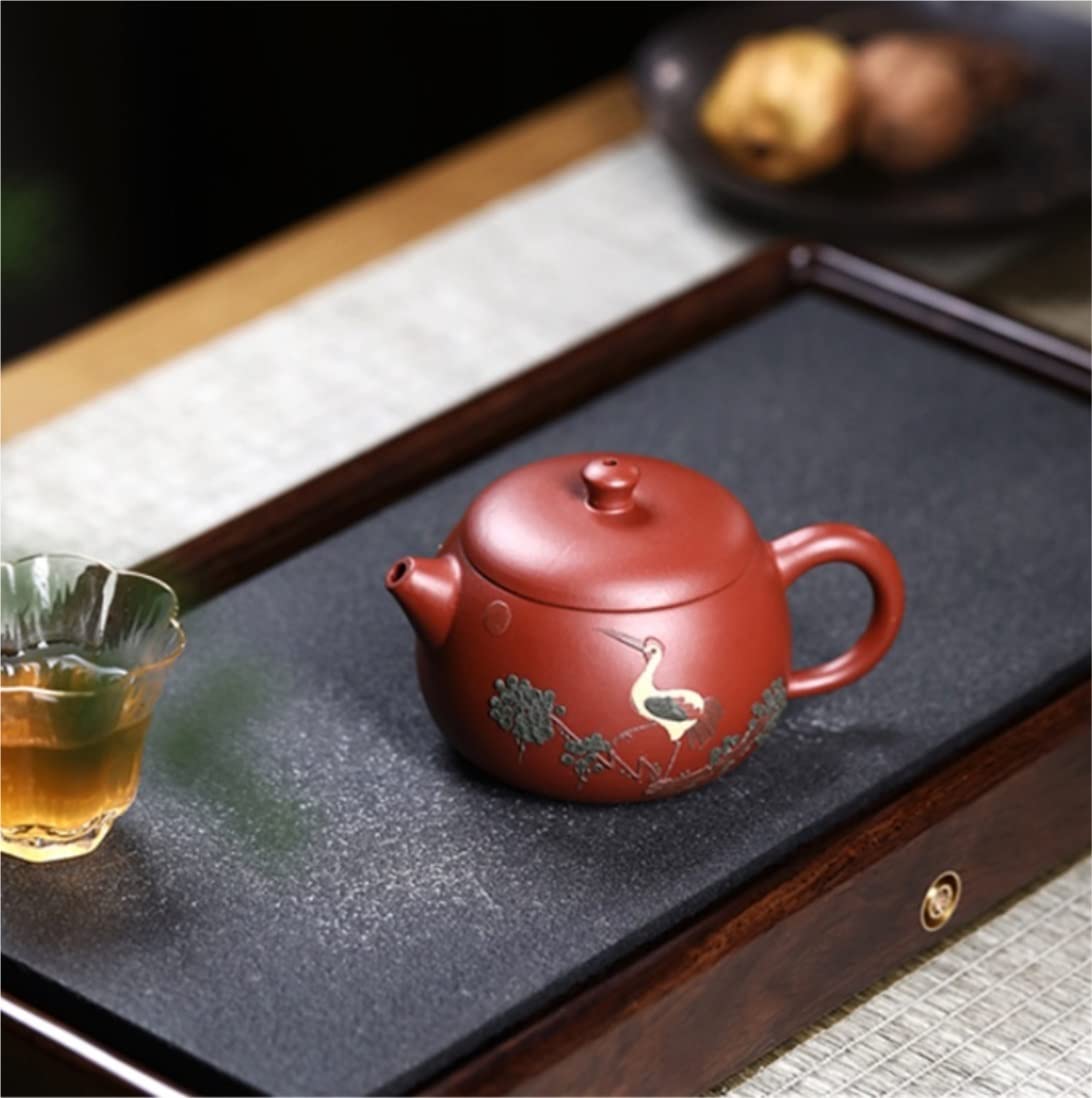 Habrur Theiere Fonte Théière Japonaise Théière 6 Oz/0,18 L Faite À La Main Originale Mine Dahongpao Théière Théière en Argile Violette Théière en Fonte Theiere Japonaise