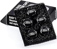 Vista 2 de Cubiertas de tapa de válvula con logo Ford negro (negro blanco)