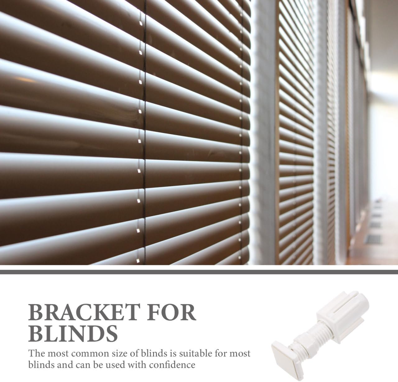 IMIKEYA 4pcs Louver Blind Brackets No Drill Mounting Brackets for Windows Universal Fit Easy Installation