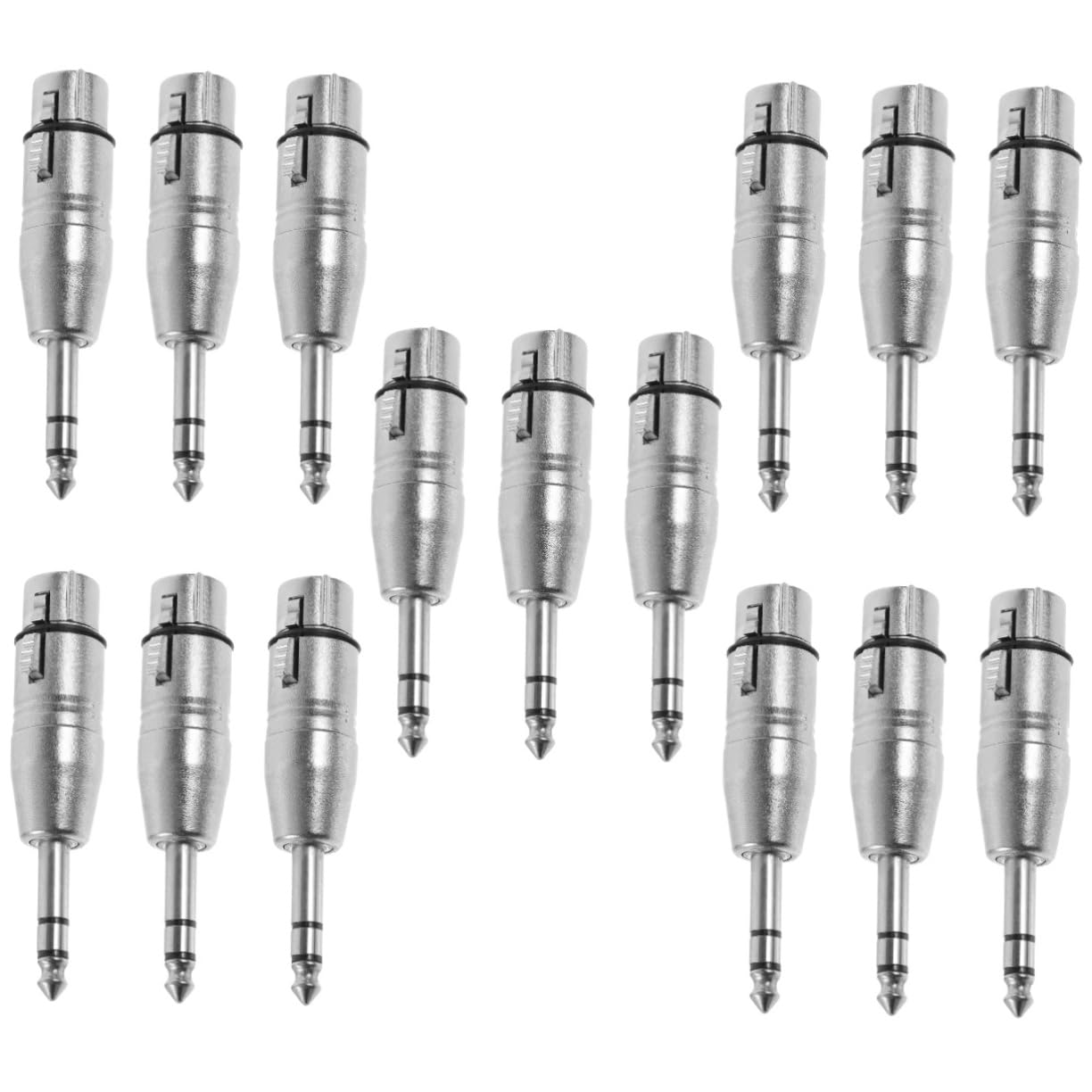 Artibetter 15 Pz adattatore audio adattatore per cuffie stereo versatile sbilanciato maschio da 6,35 mm XLR Lega di zinco