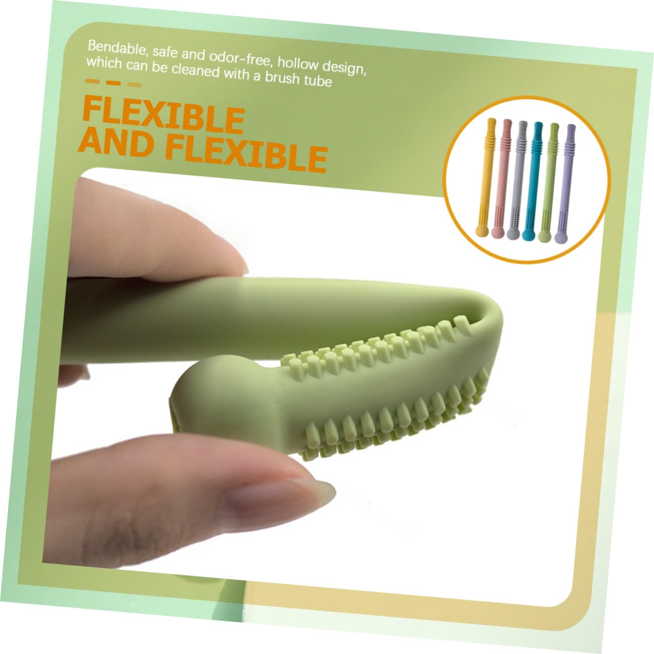 Giochi per Dentizione Silicone 6pezzi Tappo per Masticare per Dolori di Denti e Massaggio Gengive per Ragazzo Ragazza e Adulti