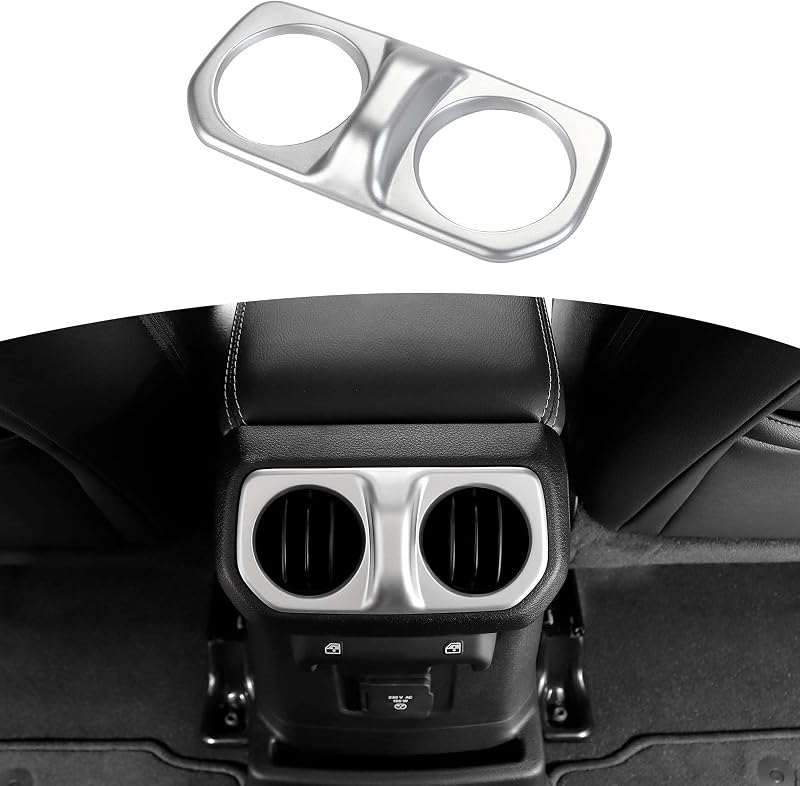 Moldura de acabamento da saída de ar traseira RT-TCZ para Jeep Wrangler JLU e Gladiator JT – Prata