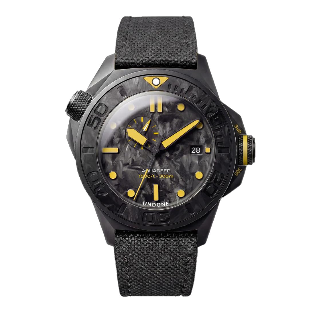 Undone Aquadeep Submerge - Reloj de hombre automático de titanio y carbono, Cordura