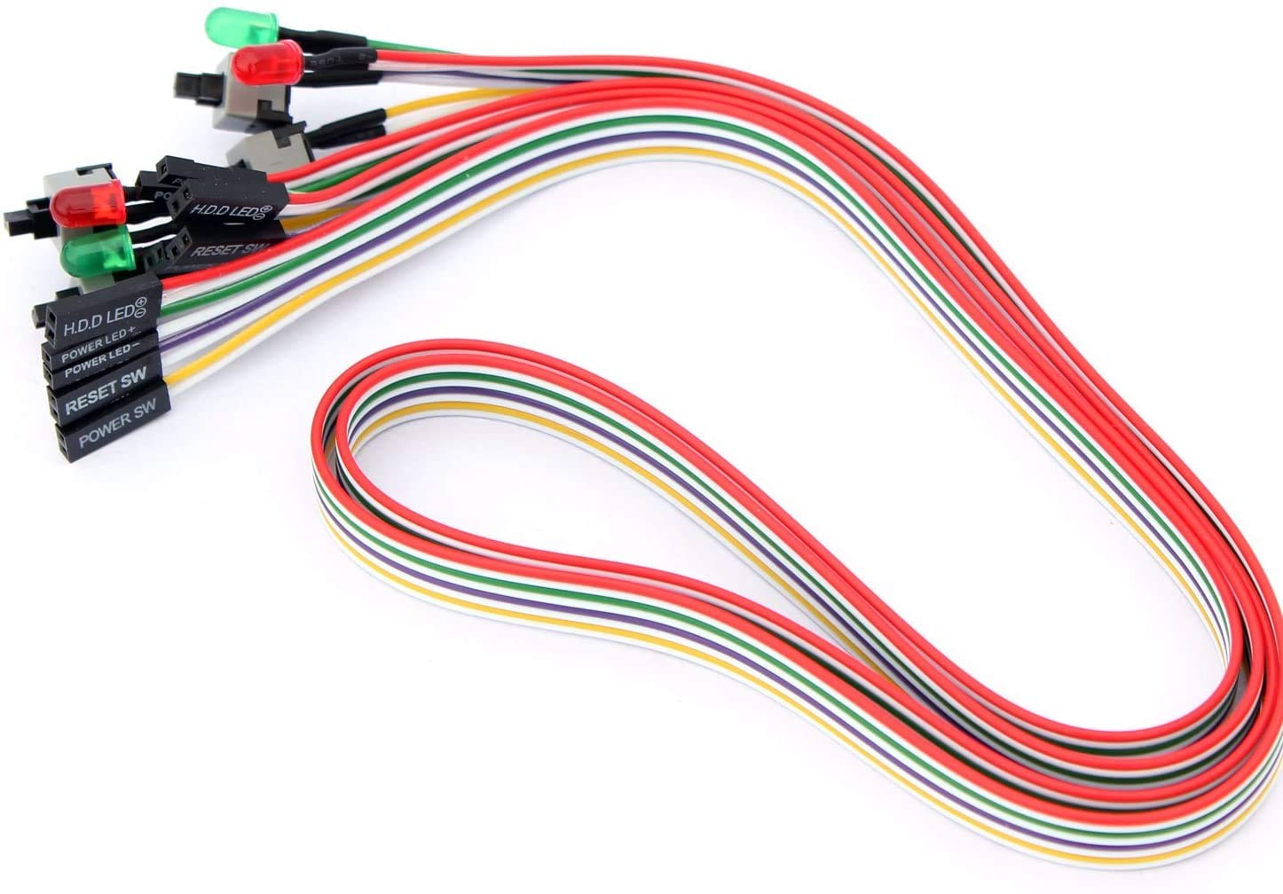 Cavo LED HDD E Power Per Scheda Madre - Connettore A 2 Pin, Colore Blu, 5mm, Lunghezza 0.9m - Foto 8