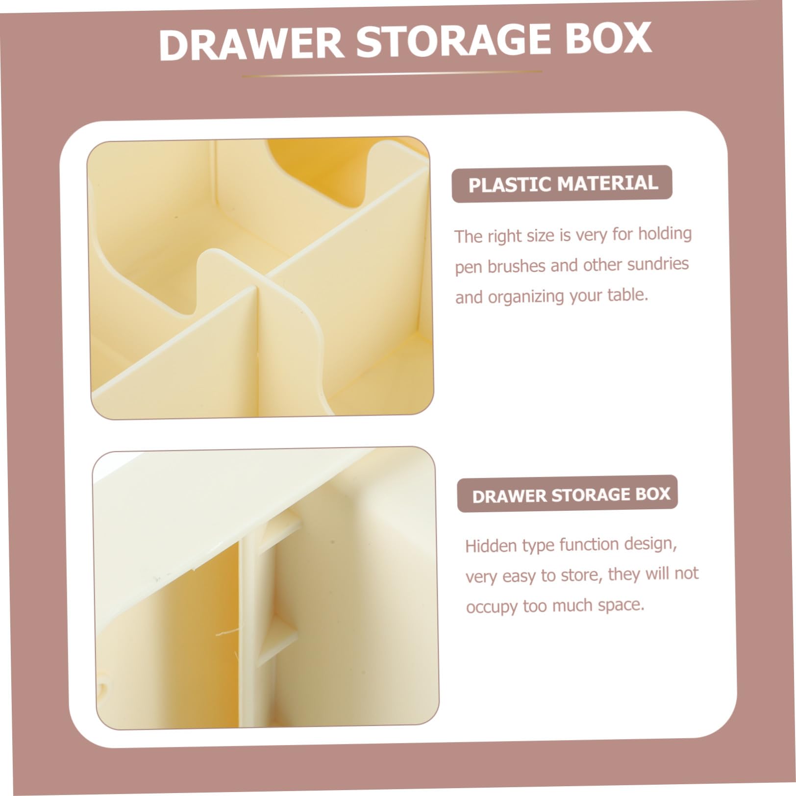 Organizador Multiusos de Plástico Blanco Cajones de Escritorio