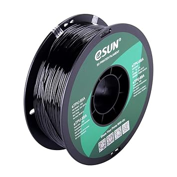 eSUN 1.75mm TPU 95A Flexible 3D Printer Filament 1KG Spool (2.2lbs), Black