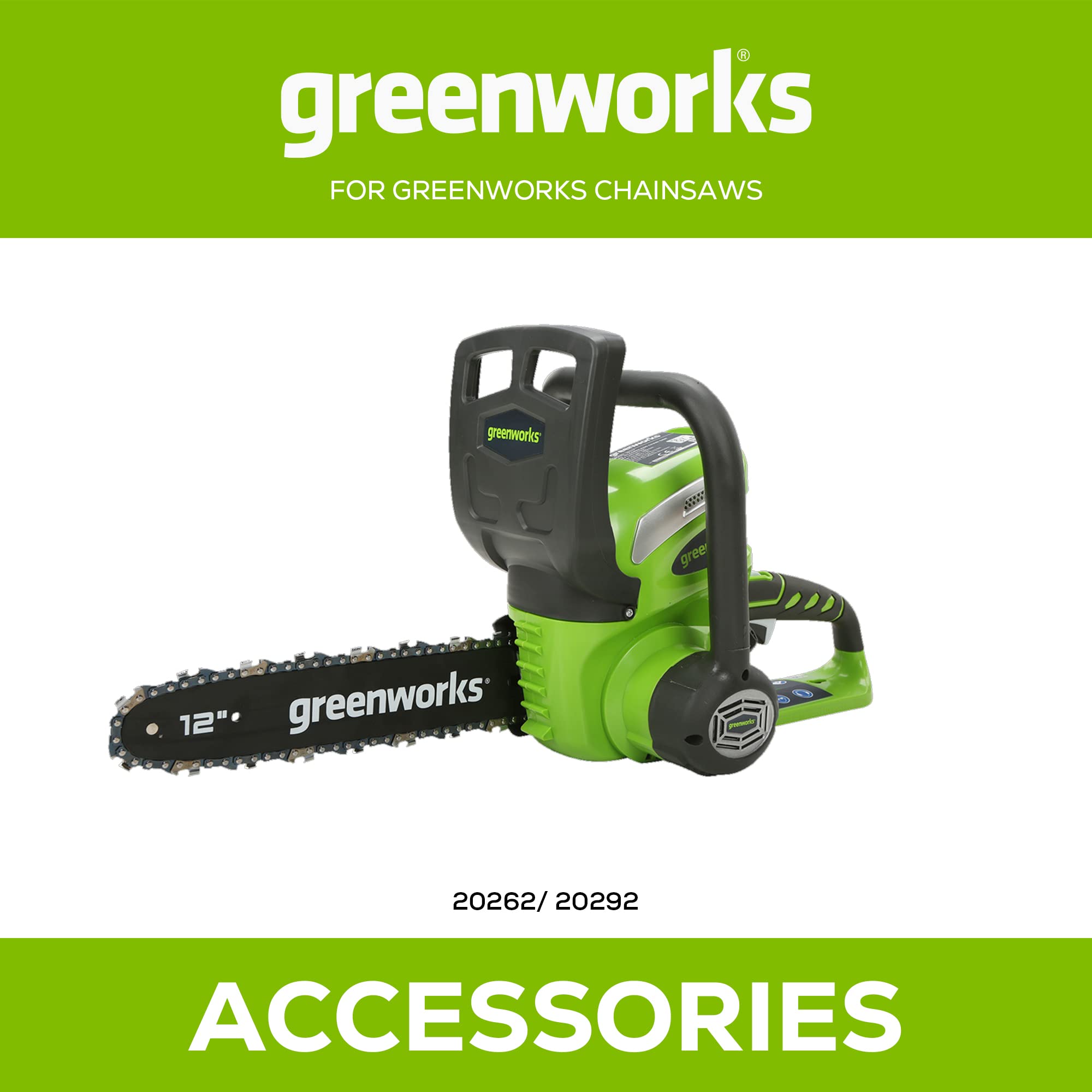 Greenworks Barra di ricambio da 30,5 cm e catena combinata, calibro 0,13 cm