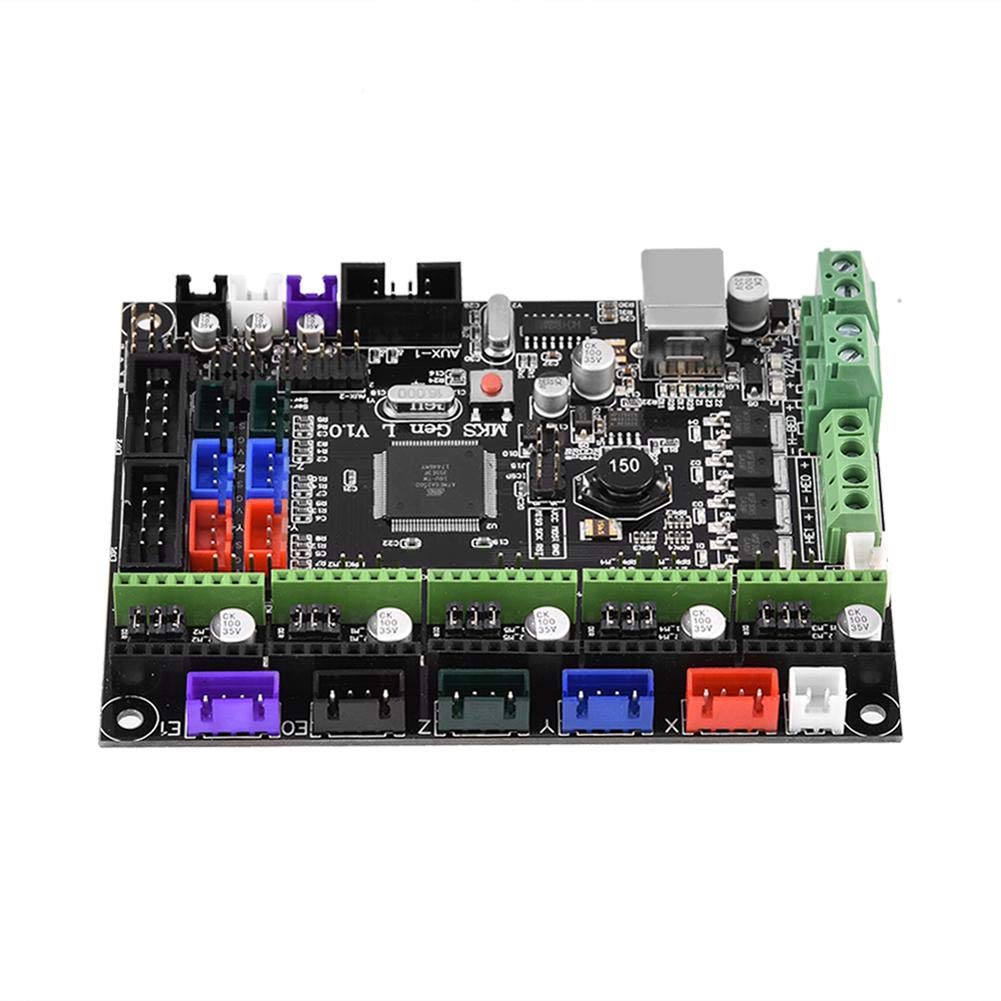 Tarjeta de control para impresora 3D, GEN L V1.0 Controller Board Kit de impresora 3D MKS Integre Tarjeta Mere Compatible con Ramps 1.4 Soporte LCD2004 LCD12864 TFT28 TFT32, Negro
