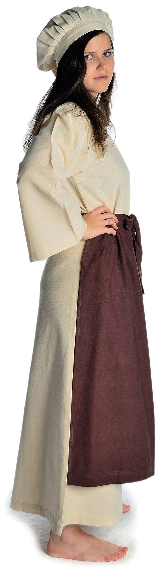 HEMAD Medieval Apron Repanse - Cotton - Brown, Red, Green, Beige, White - One Size - Brown - Image 2