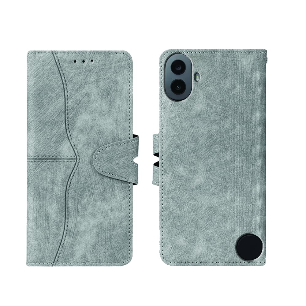 Pinaaki Enterprises CMF by Nothing Phone 1 Flip Cover | Card Pockets Wallet & Stand | Flip Cover for CMF by Nothing Phone 1 - Grey (B0D9VK7CYH) Amazon Price History, Amazon Price Tracker