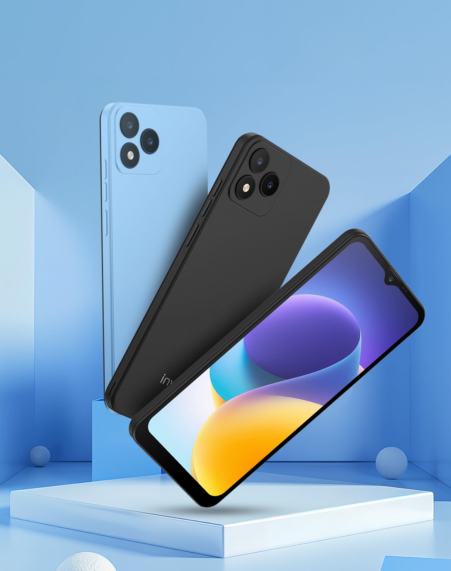invens Note TK01 Telefonos Moviles Libres, 7(3+4) GB+32GB/128GB TF Teléfono Móvil, Android 12, 6.52'' HD+, 16MP+5MP Móvil, 4250mAh, Smartphone Triple 4G SIM GPS/OTG/3.5mm Jack, Azul