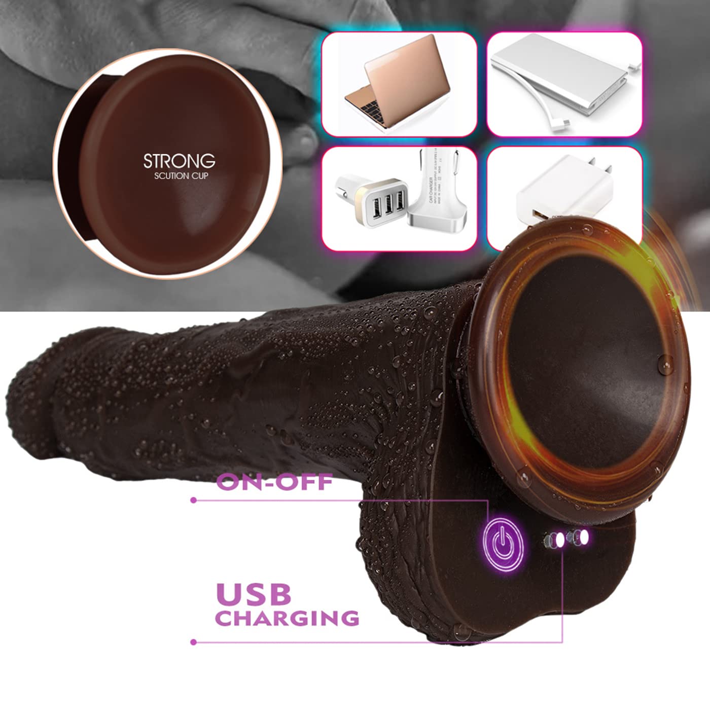 -Đìl𝑫O Pé𝑛É V𝗶Bránté 𝑫Onne Real𝗶Stíco con Ventosa Morbi𝑫O Silicone Morbi𝑫O per Uomo A𝑛Àle 𝑫𝗶𝑫Ó An𝗮𝐥E Grosso Xxl Nero 22Cm 𝑫Ì𝑫𝐨 Vîbratóre Télécoman𝑫O