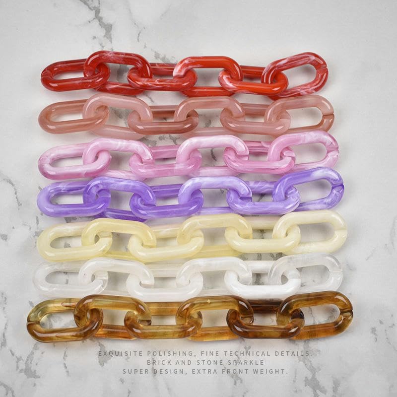 Anelli Quick Link in Acrilico da 100 Pezzi Multicolor 24x39mm(Double Color Powder)