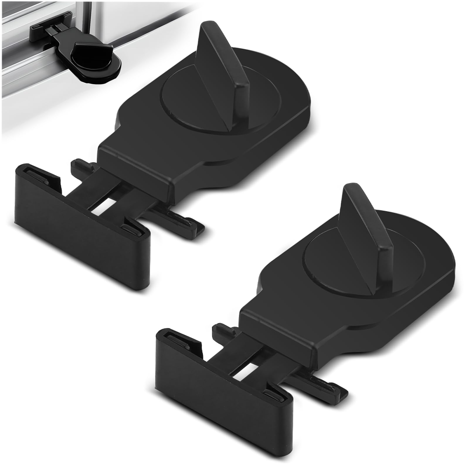 Lele Life 2Pcs Sliding Window Locks, Security Window Lock Adjustable Iron Slide Window Stopper, Safety Locks For Vertical And Horizontal Sliding Windows Door (2Pcs)