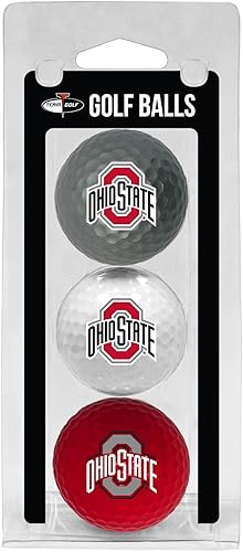 Vista 56 de Team Golf NCAA - Pelotas de golf de tamaño reglamentario, paquete de 3, impresión duradera del equipo a todo color varios colores del equipo.