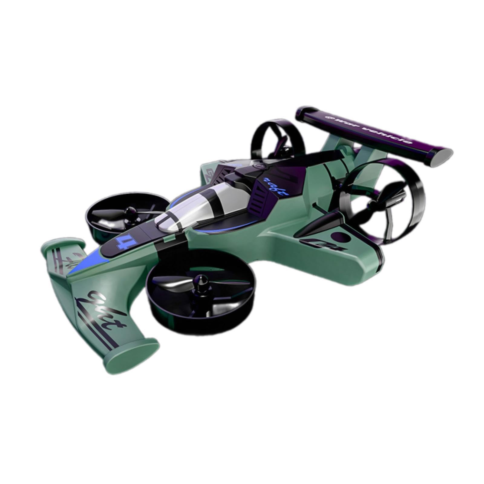 Avión Teledirigido RC Coche Volador Cuadricóptero Eléctrico con Control a Distancia Grados y Material PP Adecuado para Adultos, Verde