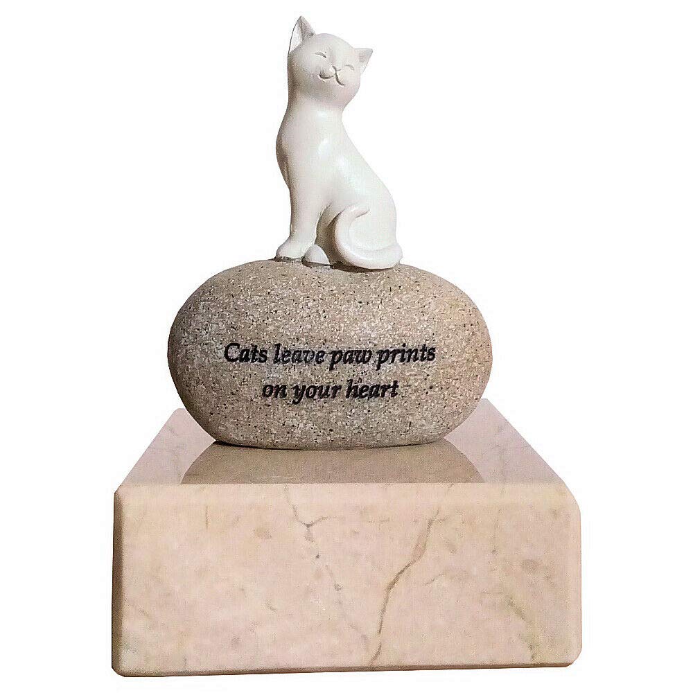 Personalised In Loving Memory Cat Memorial Sentiment Stone Ornament Tribute Gift (No Engraving)