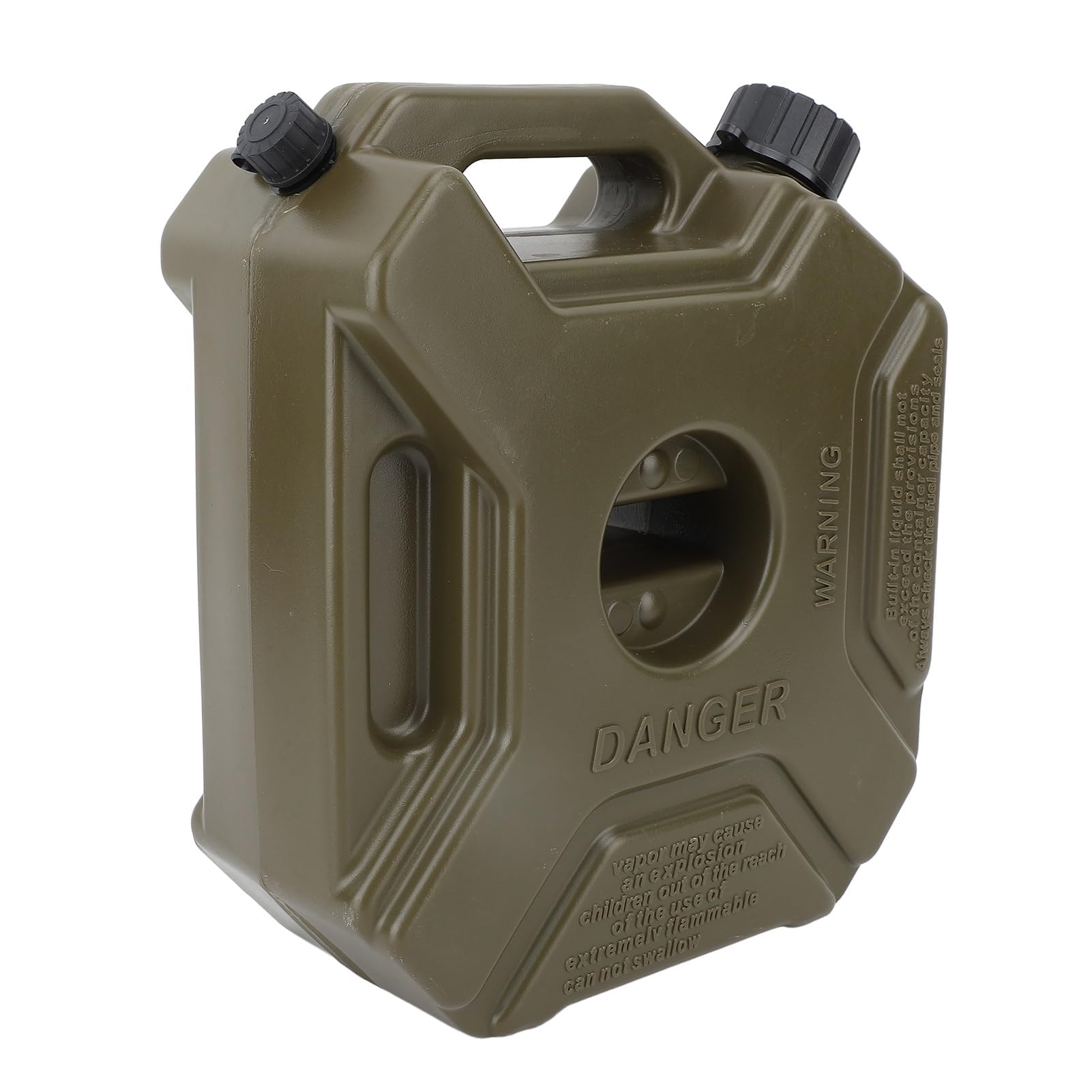 Latas de Almacenamiento de Gasolina, Lata de Almacenamiento de Gasolina, 5 Litros, 1,3 Galones, Tanque de Combustible de Repuesto Verde Portátil a Prueba de Golpes para (con