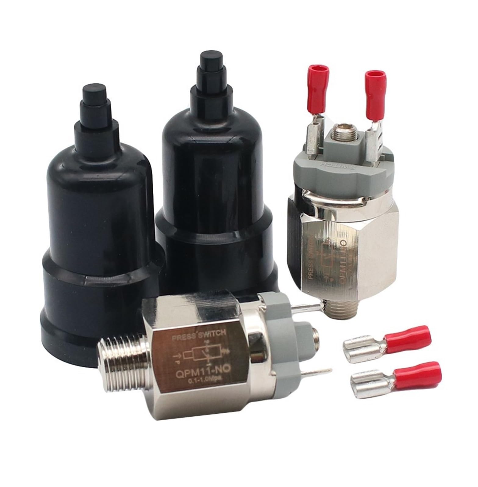 JFQOWCMP 1/4" 1/8'' Micro Pressure Adjustable Diaphragm Hydraulic Switch QPM11-NC / QPM11-NO Pressure Switch Wire External Thread Nozzle(Opm11-nc 1-8)