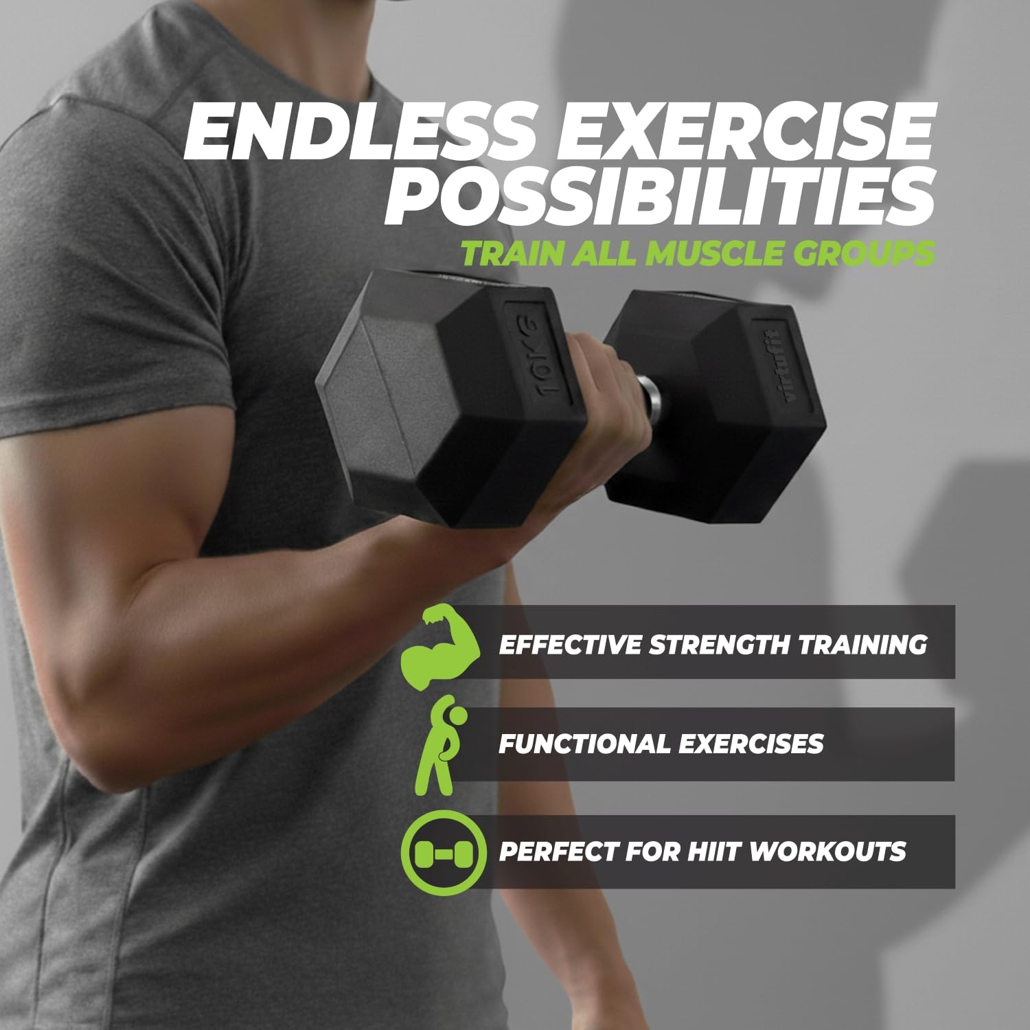 VirtuFit Hexa Dumbell – 12,5 kg – per pezzo