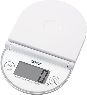タニタ キッチンスケール はかり 折りたたみ デジタル 2kg 1g単位 KD-184N WH