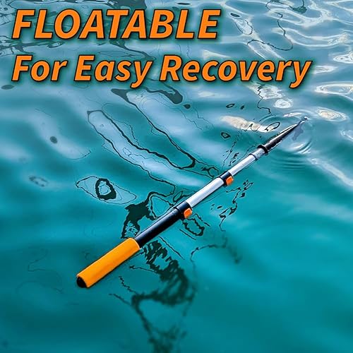 Miniatura 6 de Gancho de barco para acoplamiento con poste de extensión telescópico. Duradero, flotante, ligero y resistente, poste de gancho telescópico para