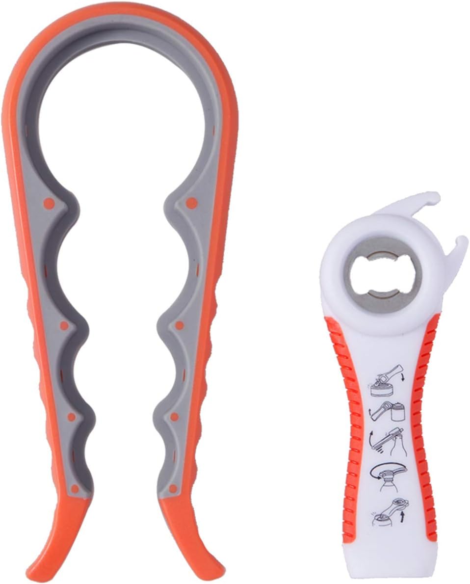コモライフ ふた開け楽ちんオープナー 4in1 栓抜き 瓶 オープナー 2個セット 蓋開け キャップ ジャー ボトル