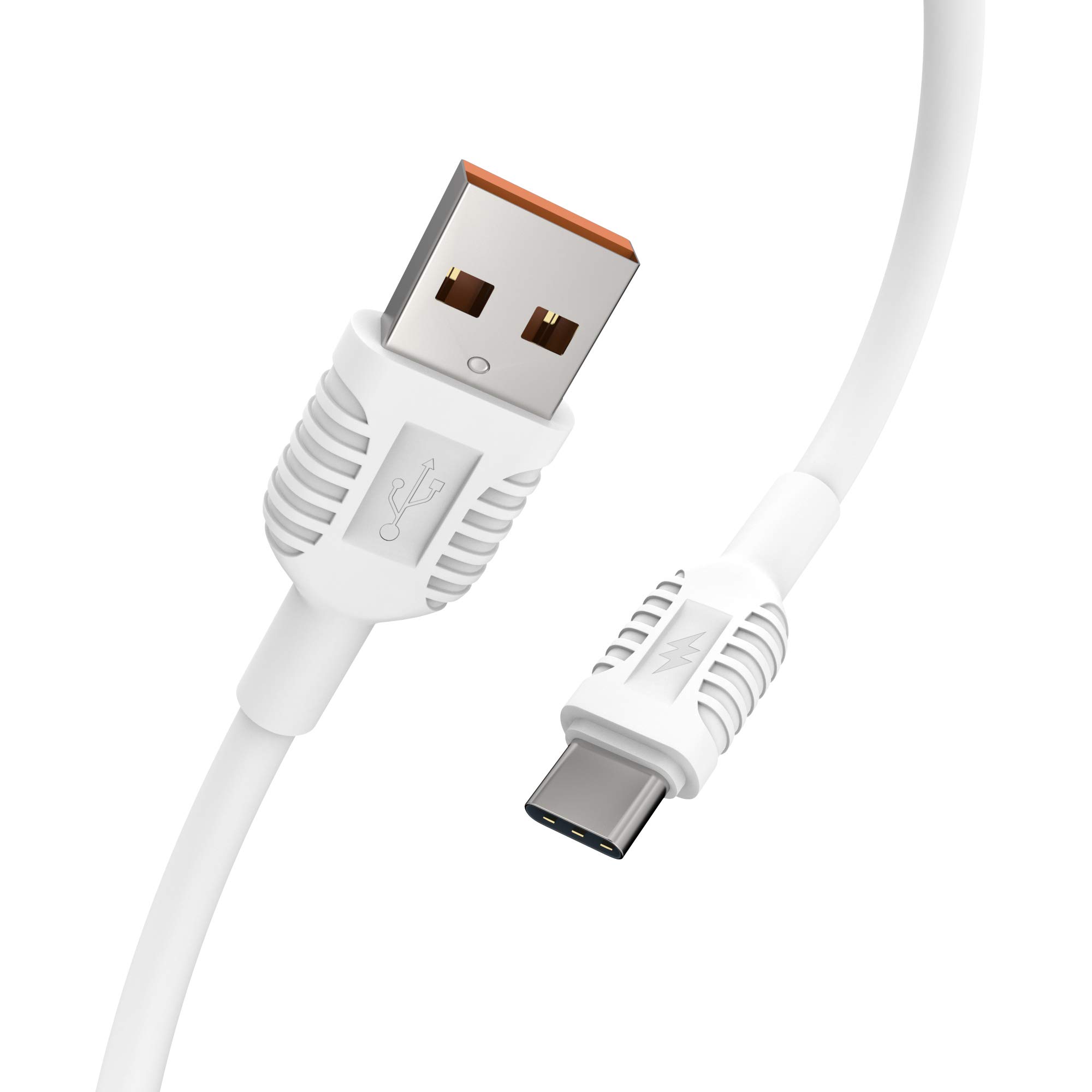 VISMAC Winner Durable Type-C Cable with High Speed 2.4Amp Charging, Quick Data Sync & 1 Meter TPE Material (White)