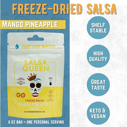 Vista 27 de Salsa Queen Salsa gourmet liofilizada Cantina Ingredientes frescos Vida útil de más de 3 años No necesita refrigeración Vegana, cetogénica