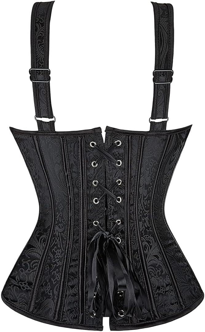 Pirate Corset Dress Top Skirt Set Plus Size Lace up Basques Halloween Women - Image 4