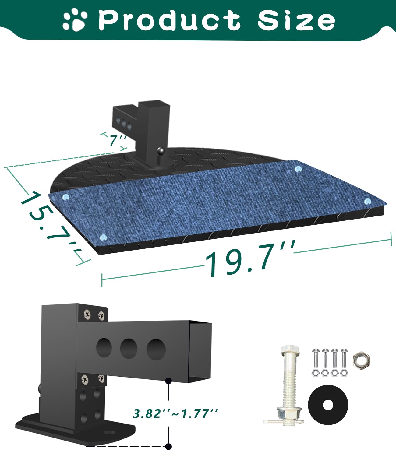 Pet Car Twistep Hitch Steps Portable Ramps with Double Nonslip Surface