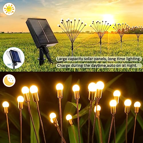 Micacorn Solar Garden Lights, Solar Firefly Lamp 6 Pack 8 Modes Swaying Solar Firefly Lights Solar Waterproof Garden Decorative Lights with Remote for Yard Parties Wedding Outdoor Decoration - Image 2