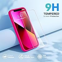 Vista 1334 de Miracase Funda diseñada para iPhone 13 Pro Max con protector de pantalla, [forro de microfibra suave antiarañazos], funda protectora de silicona
