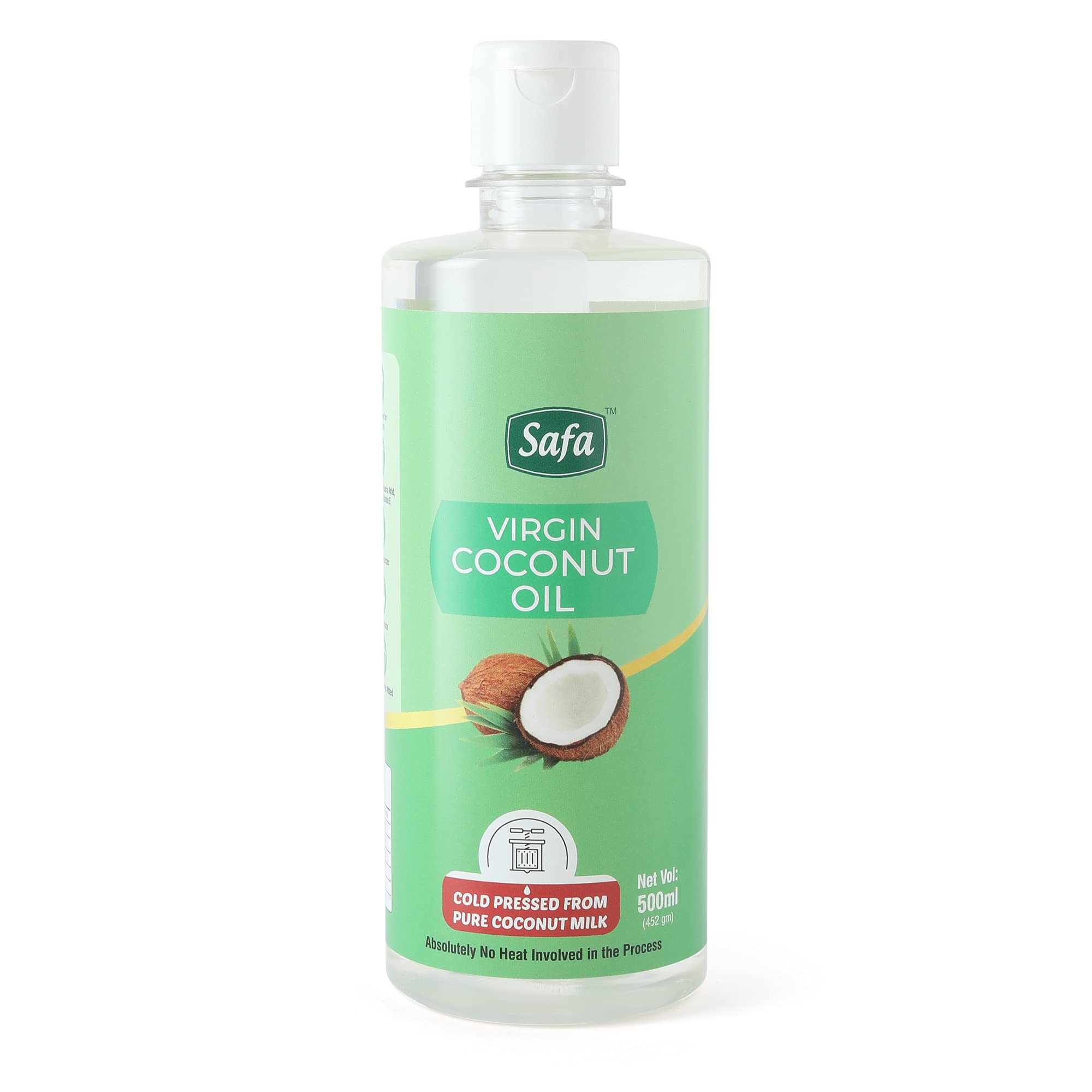 Safa Virgin Coconut Oil Cold Pressed from Coconut Milk | for Healthy Skin & Hair, Baby Massage, Oil Pulling, Dietary & Cooking | Extra Virgin Edible Vegan, Keto VCO Oil Pure & Natural Taste 500 ml (B092YZJT29) Amazon Price History, Amazon Price Tracker