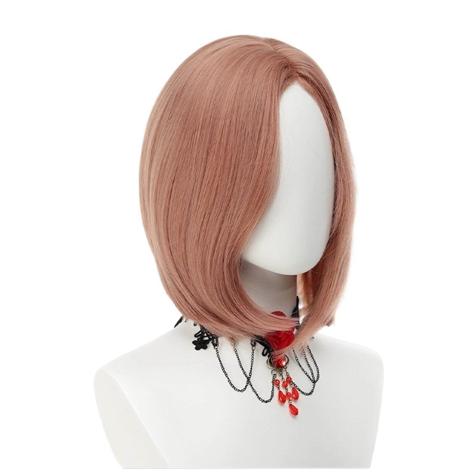 ZTHYSHOZ Women's Wig Women's Mid Cut Bangs, Short Straight Hair Wig, Full Head Cover, Daily Wear