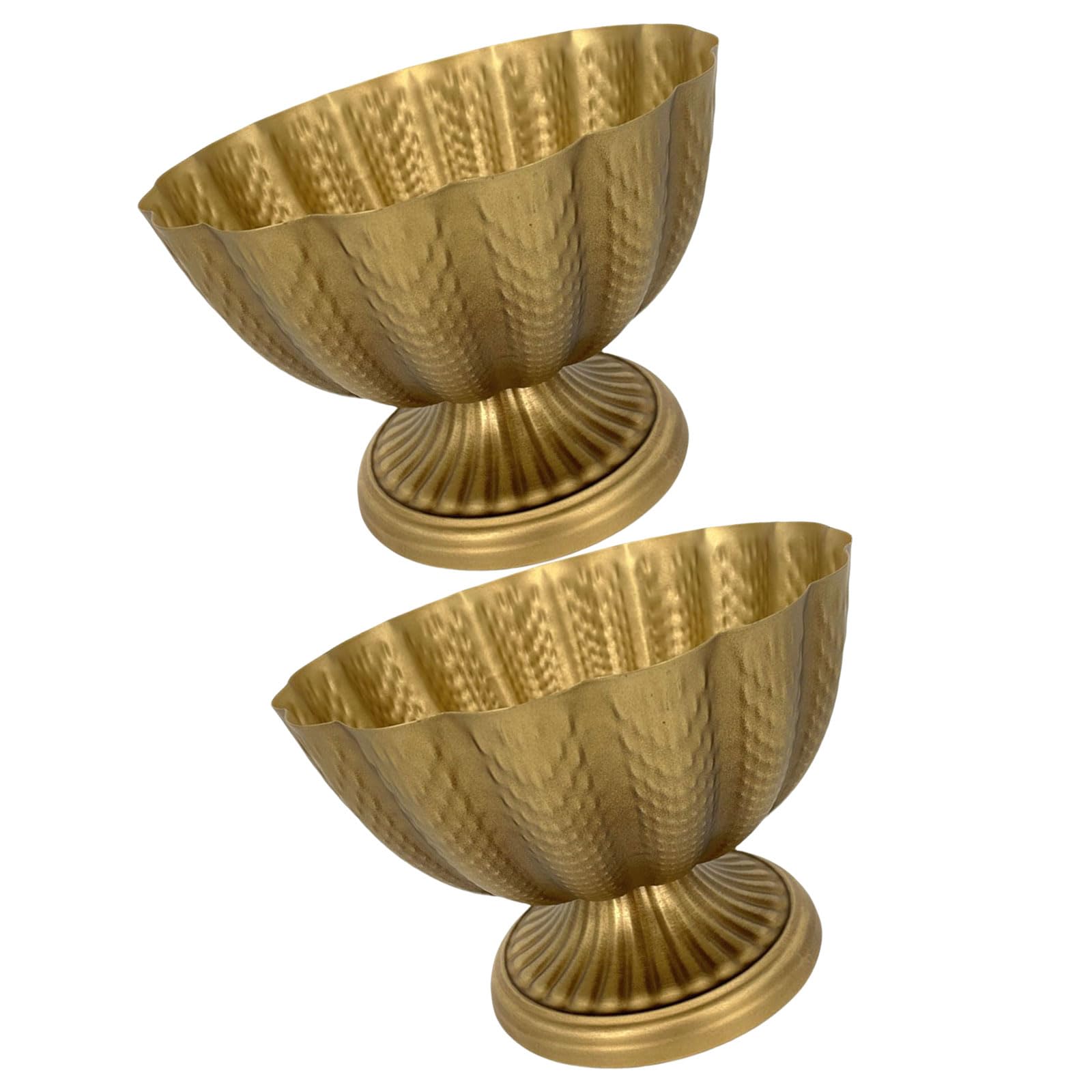 Tsophreniq Stylish Flower Vases Pair of Vintage Iron Centerpieces Bowls Portable Decoration for Parties Supplies and Event Event Decorations