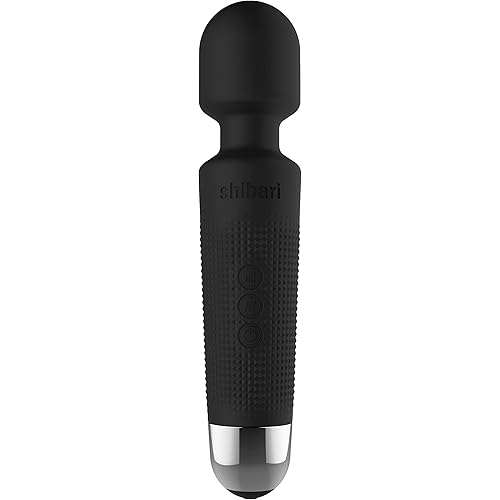 Mini Halo, "The Original" Compact Power Wand Massager, Wireless, 20X Multi-Speed Vibrations (Black)