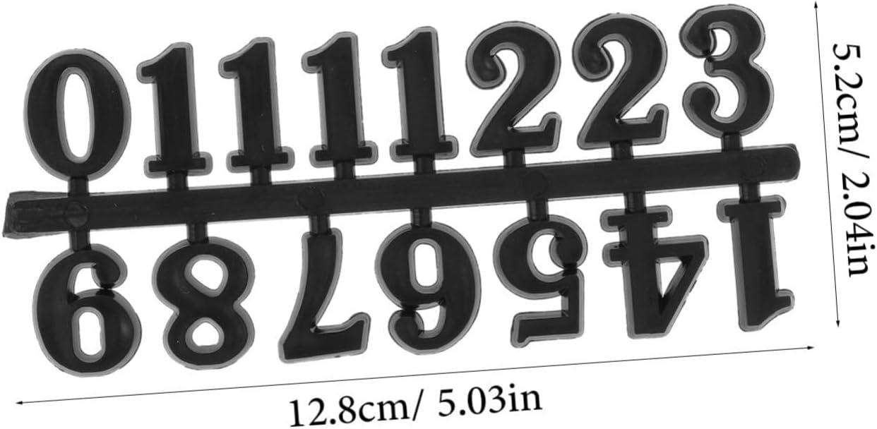 INOOMP Arabic Number Clock Kit 5 Sets Replacement Clock Numerals for DIY Projects for Living Room and Bedroom Decor