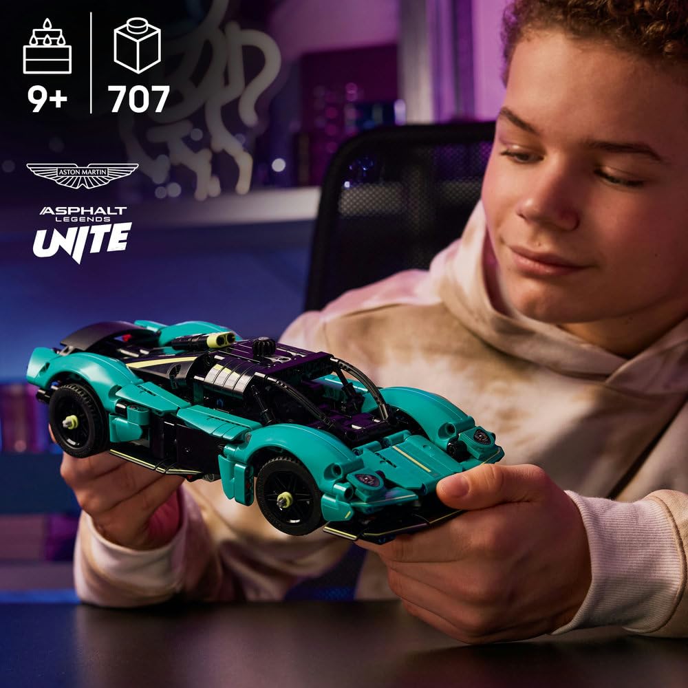 LEGO Technic Aston Martin Valkyrie 42208 | Bolid F1, klocki konstrukcyjne, prezent dla fana motoryzacji, zabawka edukacyjna dla dzieci 9+, 707 elementów