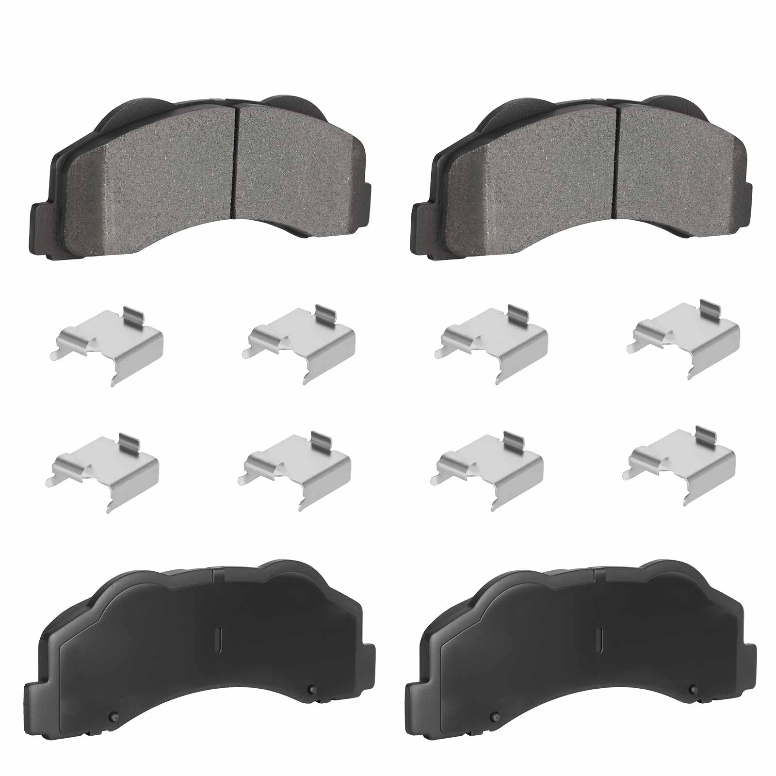 Front Semi-metallic Disc Brake Pads Set for Ford F150 Expedition 2010-2021, for Lincoln Navigator 2010 2011 2012 2013 2014 2015 2016 2017 2018 2019 2020 2021, 4PCS(With Hardware)