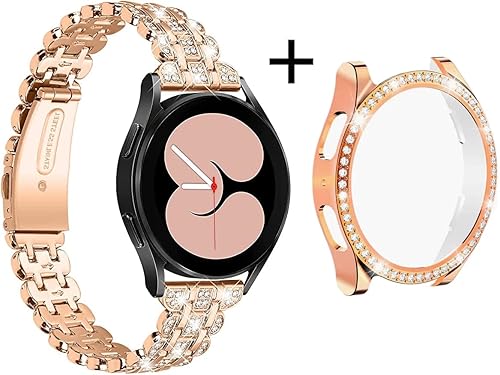 Miniatura 9 de Bling Band+ Funda compatible con Galaxy Watch 65 de 1.575 pulgadas1.732 pulgadas, correa elegante de repuesto para mujer y funda para Samsung Watch