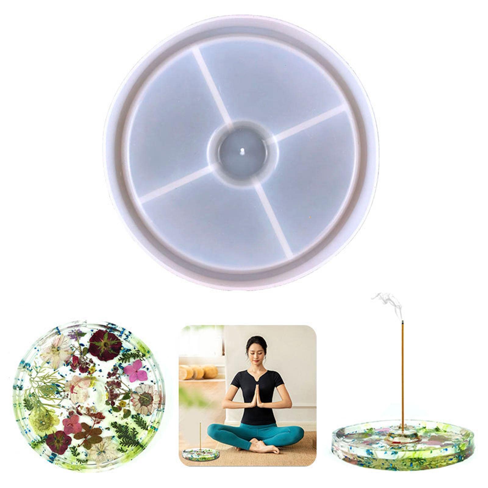 Incense Holder Silicone Mold - Resin Casting Mold For Making Incense Burners With Ash Catcher - View #3